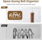 ZEDODIER Belt Hanger for Closet, Rotating Belt Organizer, Holds 24 Belts - Image 3