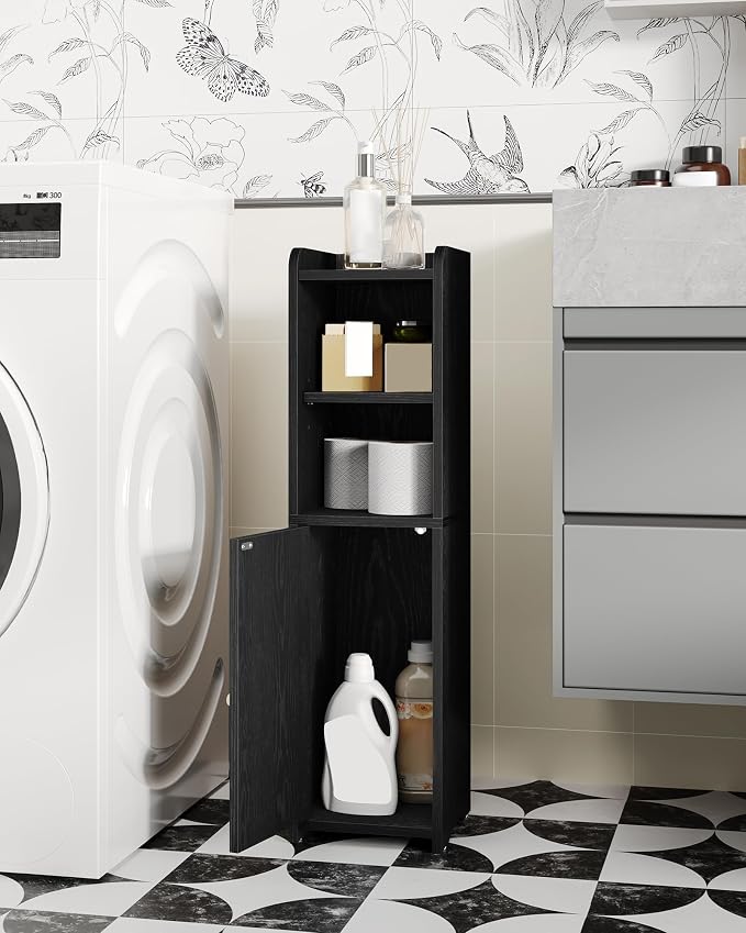 Hzuaneri Bathroom Storage Cabinet, Narrow Toilet Paper Cabinets with Doors - Image 4