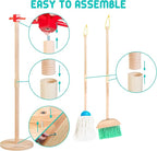 Kids Cleaning Set, 8 Pcs Wooden Housekeeping Play Toy Broom Mop Set - Image 7