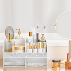 COMFYROOM Makeup Organizer, Bathroom Organizer (Bling White) - Image 4