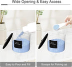 3+1 Pack Laundry Pods Containers & Dryer Sheet Holder & Laundry Detergent Dispenser, Laundry Room Organization and Storage Jars with Lids, Labels and Scoops for Scent Booster Powder Pods, Black Lid - Image 5