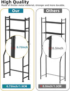 Livilord 3-Tier Over Toilet Storage, Anti-Tip, 64" H, Black - Image 6