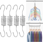 4 Pack Space Saving Hangers for Clothes: Extendable Metal Hangers by Unknown