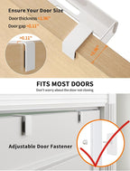 8-Tier Over Door Pantry Organizer, Metal Hanging Storage Rack for Kitchen Bedroom White - Image 4