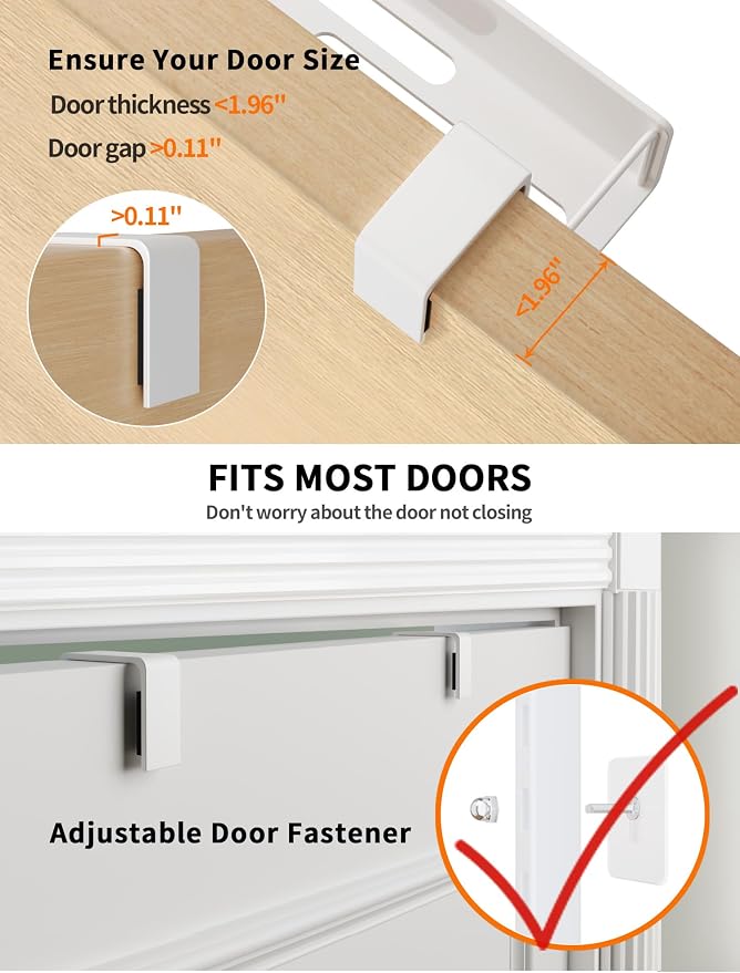 8-Tier Over Door Pantry Organizer, Metal Hanging Storage Rack for Kitchen Bedroom White - Image 4