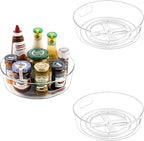 Guzon 3 Pack Lazy Susan Turntable, 11.5" Rotating Organizer with Handles by Guzon