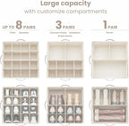 Varhomax Shoe Organizer Box for Closet, Fabric Storage Basket - Image 4