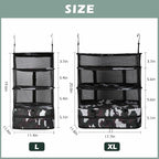 Surblue Hanging Closet Storage Bag Collapsible 3-Shelf Washable Oxford Fabric with 2 Hooks (L 11.41 * 11.41 * 19.68in, Camouflage) - Image 5