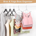 TOPIA HANGER 2 Pack Tank Top Hanger, 8 Layers Bra Hanger Space Saving, Sport Yoga Bras Holder, Closet Organizers and Storage for Camisoles Tank Tops Sports Yoga Bras Swimsuits, Silver CT79B - Image 5