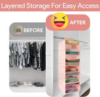 Weekly Clothes Organizer for Kids, Days of The Week Clothes Organizer with 6 Side Pockets, 5-Shelf Hanging Closet Organizer with Monday Through Friday Labels, Weekly Clothing Prepare & Divider - Image 7