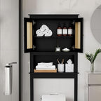 Over Toilet Storage Cabinet with Barn Door & Adjustable Shelves - Image 6