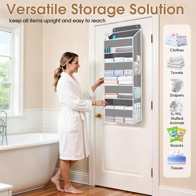 Over The Door Organizer Storage behind Door Hanging Organizer for Nursery - Image 7