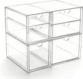 Prsildan Acrylic Makeup Organizer Clear Storage Drawer with 6 Small Drawers by Prsildan