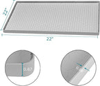 Under Sink Mat 22 x 22, Silicone Under Sink Liner for Kitchen Waterproof Bathroom Cabinet Mat, Light Grey - Image 3