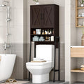 Vabches Metal Frame Over The Toilet Storage Cabinet, Espresso by Vabches