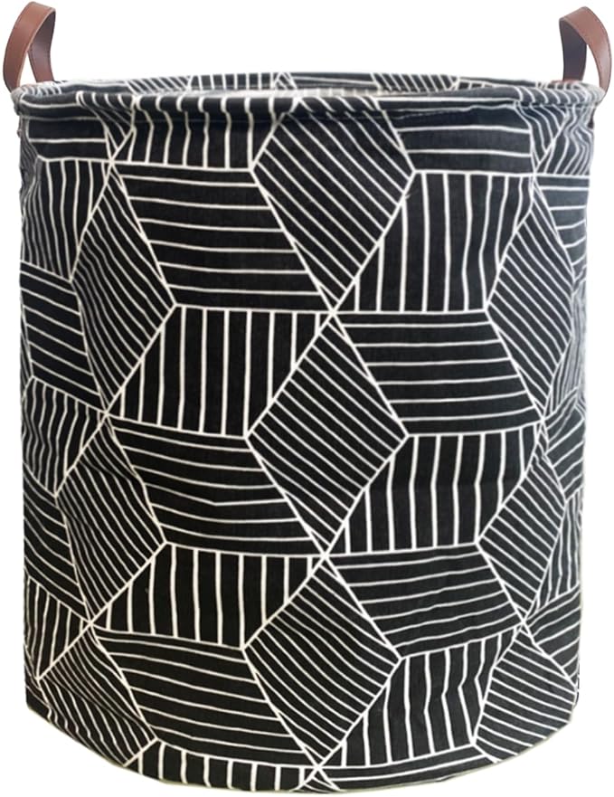 Waterproof Laundry Hamper Collapsible Laundry Basket Leather Handle Laundry Bag Large Clothes Storage Toy Organization for Bathroom Bedroom Laundryroom College Dorms (92-Satisfied laundry hampers) by %E2%80%8ETeLUVHome