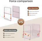 Pinkpum 15 Pack X-Large Shoe Storage Boxes, Shoe Organizer Clear Stackable | Fit US Size 11, 6.2” Height, Shoe Dispaly Case Holder Bins Sneaker Storage for Sneakerheads, For Home and Family, Pink - Image 6
