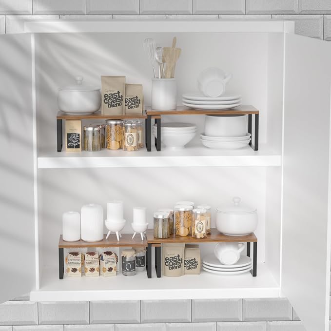 NEX Cabinet Organizer Shelf, Kitchen Counter Shelves Set of 4 - Image 2