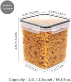 Vtopmart 2.5 L Flour Sugar Storage Containers, 4 PCS, Black - Image 2