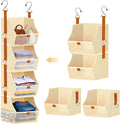 Fabric Hanging Closet Clothes Organizers and Storage Detachable 4 Tier by Unknown