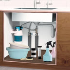 Under Sink Mat for Kitchen Silicone Waterproof Under Sink Liner, Flexible Sink Cabinet Organizer Tray with Drain Hole, Hold up to 3.3 Gallons Liquid, Easy to Clean (Brown, 28X19) - Image 7