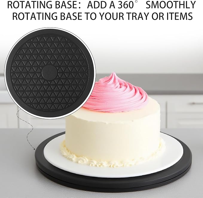8 Inch Heavy Duty Rotating Swivel Stand - Lazy Susan with Steel Ball Bearings for Model Base/Rotating Plants/Crafts Stand Monitor/TV/Monitors/Potted Plants (360˚ Rotation) - Image 5