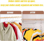 4 Pack Space Saving Hangers for Clothes Metal Hanger Organizer - Image 6
