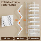 POKIPO 9 Tier Over The Door Pantry Organizer, 2 in 1 Wall Mount or Hanging Spice Rack with Adjustable Deep Basket, Heavy-Duty Seasoning Organizer and Storage for Kitchen Cabinet Closet Bathroom - Image 6