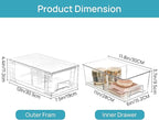 Vtopmart 4 Pack Stackable Clear Drawer with Dividers - Image 3
