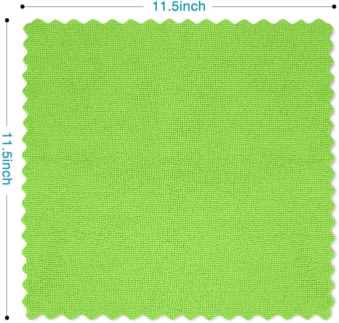 Orighty Microfiber Cleaning Cloth - 24 Pack, Green Cleaning Rags 12x11 inch - Image 5