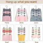 TOPIA HANGER 4 Tier Metal Skirt Hangers with Clips 80% Space Saving 2 Pack - Image 6
