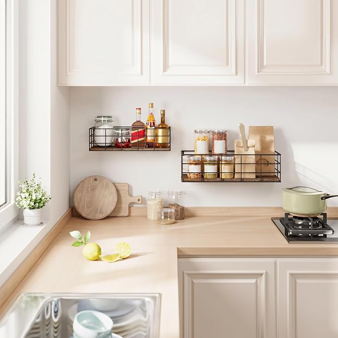 Fixwal Wire Frame Floating Shelves for Wall Storage 4 Different Sizes - Image 6