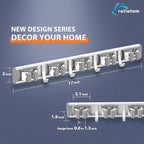 reliahom Broom Holder Wall Mount Mop Hanger Tools organizer 5Racks4Hooks,2P - Image 6