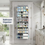 Yecaye Over The Door Organizer, 6 Tier Extra Large Behind Door Storage of 12 Compartments, 80lbs Heavy Duty Door Organizer Hanging with Clear Window for Closet Bedroom Pantry Bathroom, Grey - Image 9