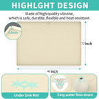 Under Sink Mat for Kitchen, Silicone Waterproof Liner, Flexible Organizer Tray with Drain Hole, 3.6 Gallons Capacity, Easy to Clean - Image 2