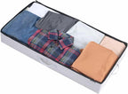 VEVOR Under Bed Storage with Clear Lids, 33.5 x 16.9 x 4.7 Inch, 45L Large Underbed Clothes Storage Containers, Low Profile Under Bed Drawer Shoe Organizer Bins Box for Blanket Shoe Bedroom, 2 Pack - Image 9