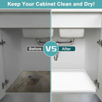Under Sink Mats for Kitchen Waterproof, Silicone Under Kitchen Sink Mat and Protector for 34" x 22" Cabinets, Under Sink Organizer Tray, Shelf Liner Cabinet Liner for Bathroom, White - Image 6