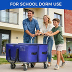 BAGAIL Heavy Duty Moving Bags with Strong Handle, Extra Large Moving Boxes, Storage Tote for Clothes, College Moving Supplies(Dark Blue, 8 Pack) - Image 7
