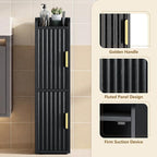 Yoobure Fluted Small Bathroom Storage Cabinet, Narrow Toilet Paper Cabinets - Image 8