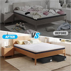 Large Sturdy Under Bed Storage with Wheels, 2 Pack 50L Rolling Underbed Storage Bins, Under Bed Containers Drawer with Metal Bottom Support, Bedroom Organizer with Lids for Clothes, Shoes, Blankets - Image 9