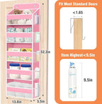 Over The Door Organizer Storage Large Capacity Hanging Bedroom Storage | 5 Shelves, 40 LB Capacity, Foldable Mesh Design, Clear Window, Sturdy, Large Storage Organizer for Nursery, Pantry & Closet - Image 2