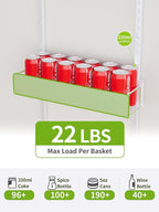 6-Tier Hanging Pantry Organizer, Metal Spice Rack Storage for Kitchen Laundry Bathroom Cabinet, White - Image 5