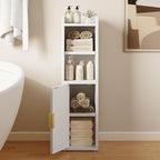 Yoobure Fluted Small Bathroom Storage Cabinet, Narrow Toilet Paper Cabinets - Image 4