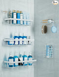 GVY Shower Caddy 5 Pack, Adhesive Shower Organizer Bathroom Shelves,Rustproof Bathroom Organizers and Storage for Home Decor, No Drilling Shower Shelves for Apartment Essentials by GVY