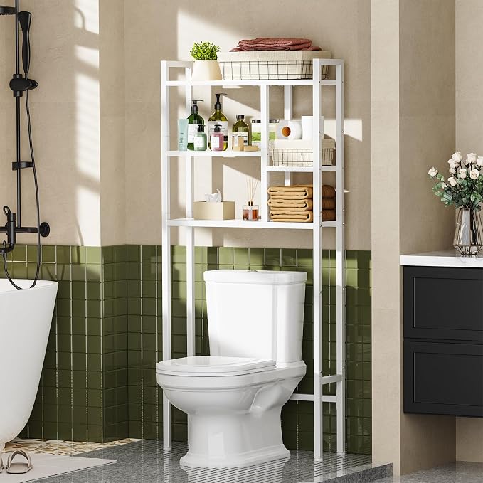 Asgolion Over-The-Toilet Storage Rack, 3-Tier Bathroom Shelves Over Toilet by Asgolion