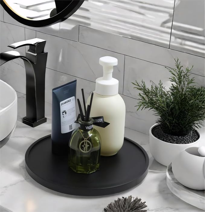 10 inch Black Wood Lazy Susan Organizers, ACIAZAAZ Lazy Susan Turntable - Image 6