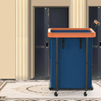150L Laundry Basket with Wheels, Rolling Basket Hamper with Lid & Handle - Image 7