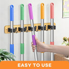 IMILLET Broom Holder Wall Mount, Rustic Broom Hanger for Laundry Room - Image 2