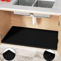 Under Sink Mat, 19"x22" Under Sink Mats for Kitchen, Silicone Waterproof Under Sink Liner, Sink Cabinet Organizer Tray with Drain Hole (Black, 19X22) by MIFADFAOtailoredtoyourhome