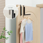 BAKON Over The Door Hanger Folding Clothes Drying Rack, Folding Hanging Coat Rack for Indoor Laundry Room Compact Small Space Foldable Portable Clothing Hanger Hook Collapsible- 4 Pack(Black) - Image 2